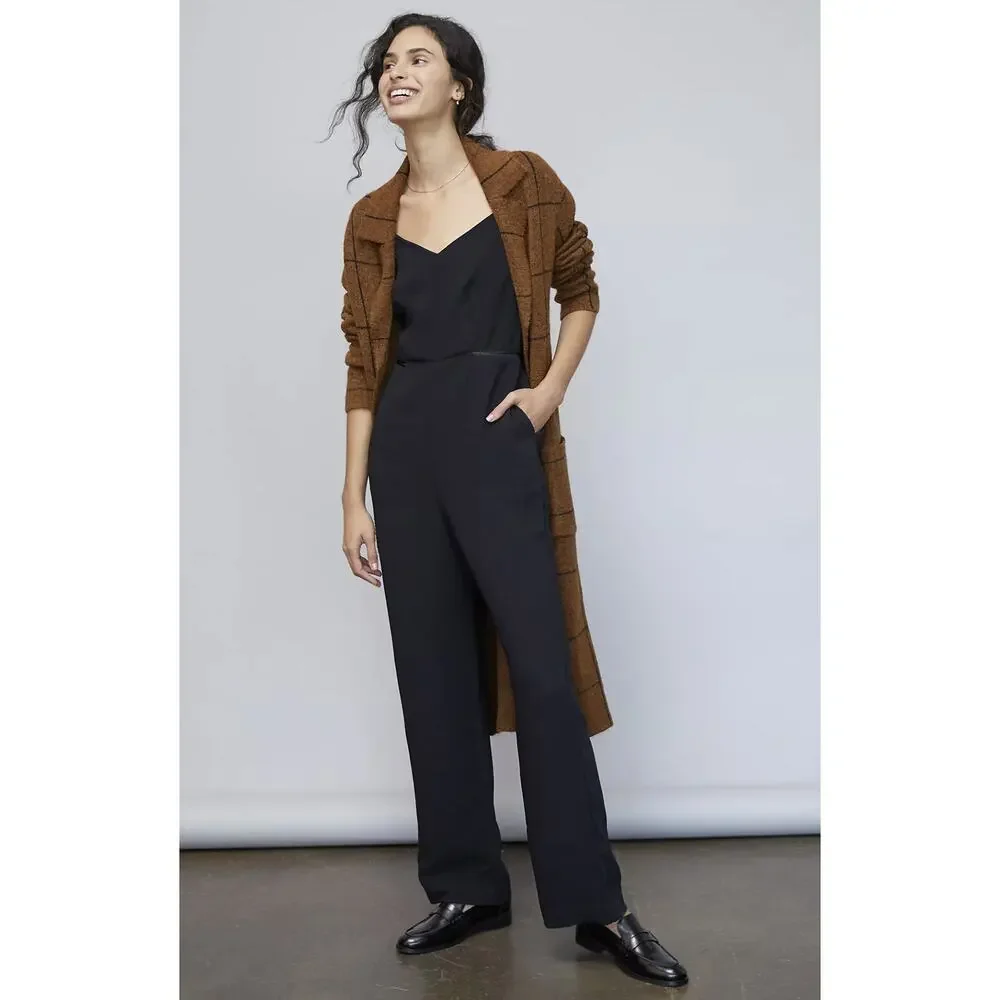 NEW Anthropologie Maeve Magdalena Black Sleeveless Jumpsuit - Various - Picture 1 of 10